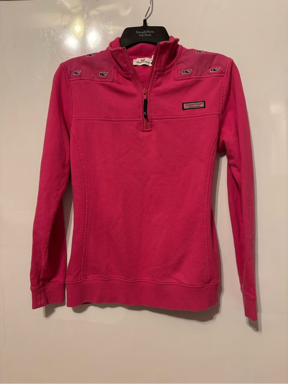 Vineyard Vines Hot Pink Quarter-Zip Pullover
